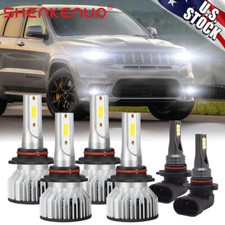For Jeep Grand Cherokee 1999-2009 Bulbs Led Headlight Hilow Beam Fog Lights W