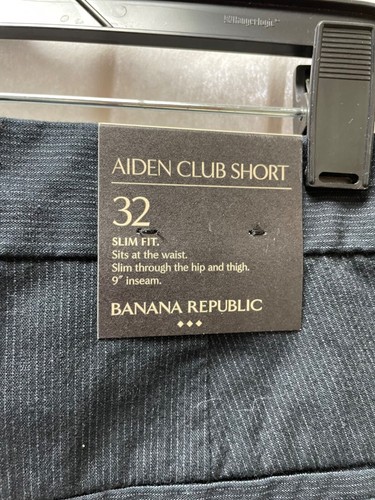 Banana Republic Men's Aiden Shorts Size 32 Black Stripe NWT - Picture 5 of 8