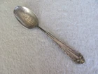 Antique REED & BARTON "BIRTH RECORD" SPOON Dated 1917-Stork Handle-Slightly Bent