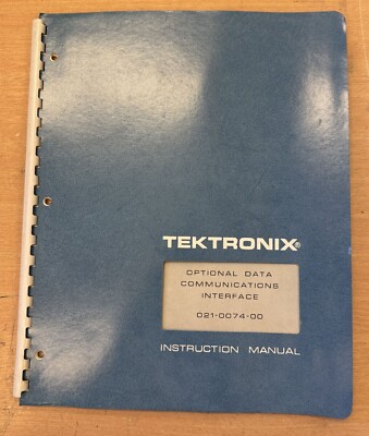 Tektronix Optionale Datenkommunikationsschnittstelle Bedienungsanleitung