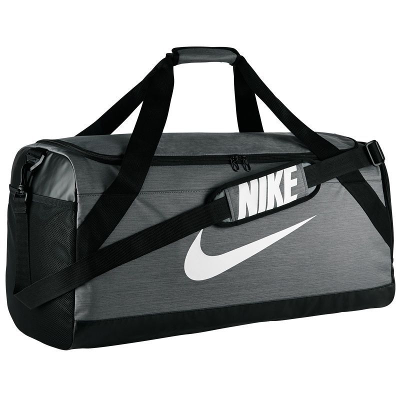 grey nike duffel bag