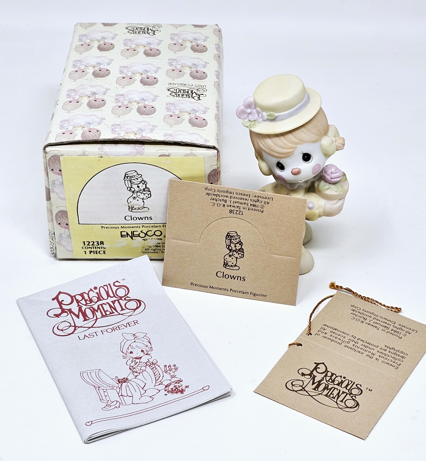 Vintage 1984 Precious Moments Clowns #12238 Signed by Enesco with Tags