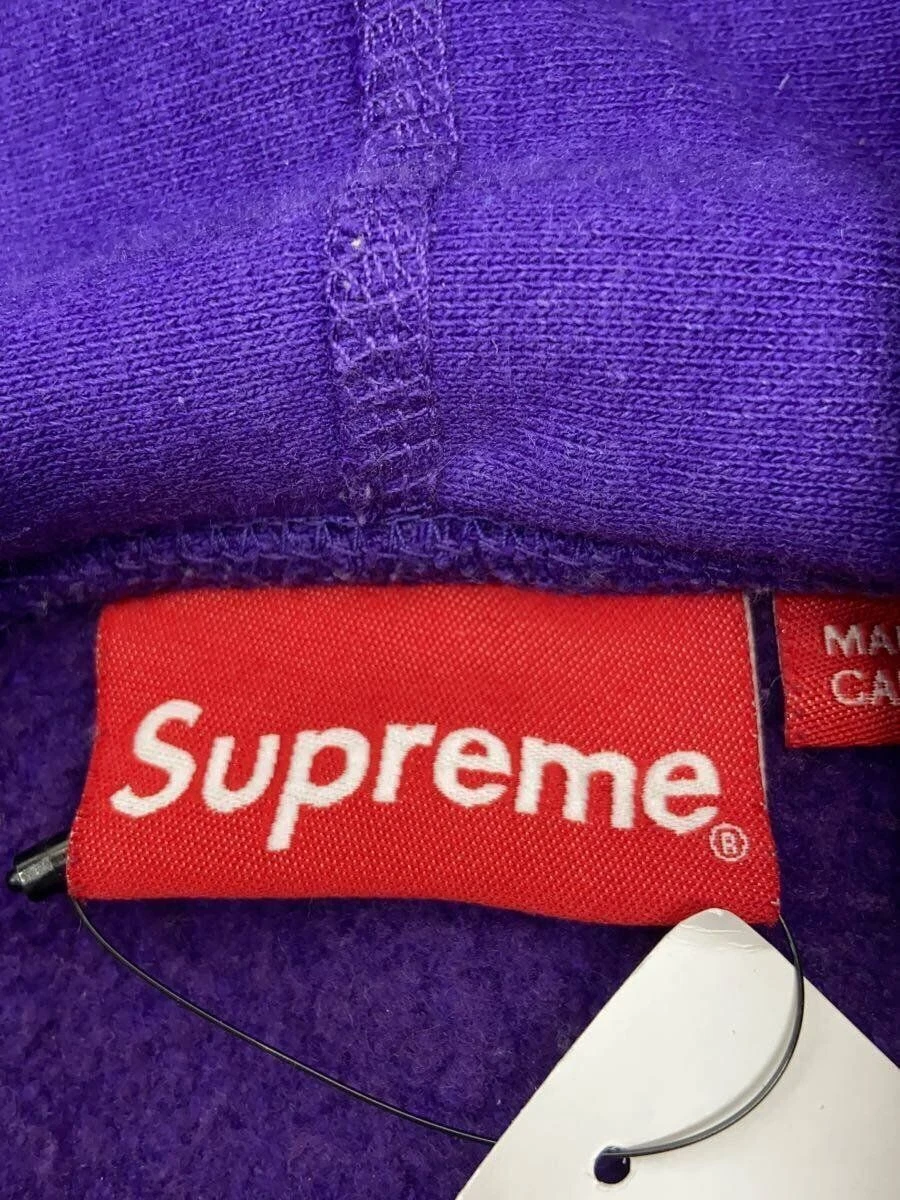 Felpa Supreme con cappuccio rialzata stile manuale XL cotone viola usata