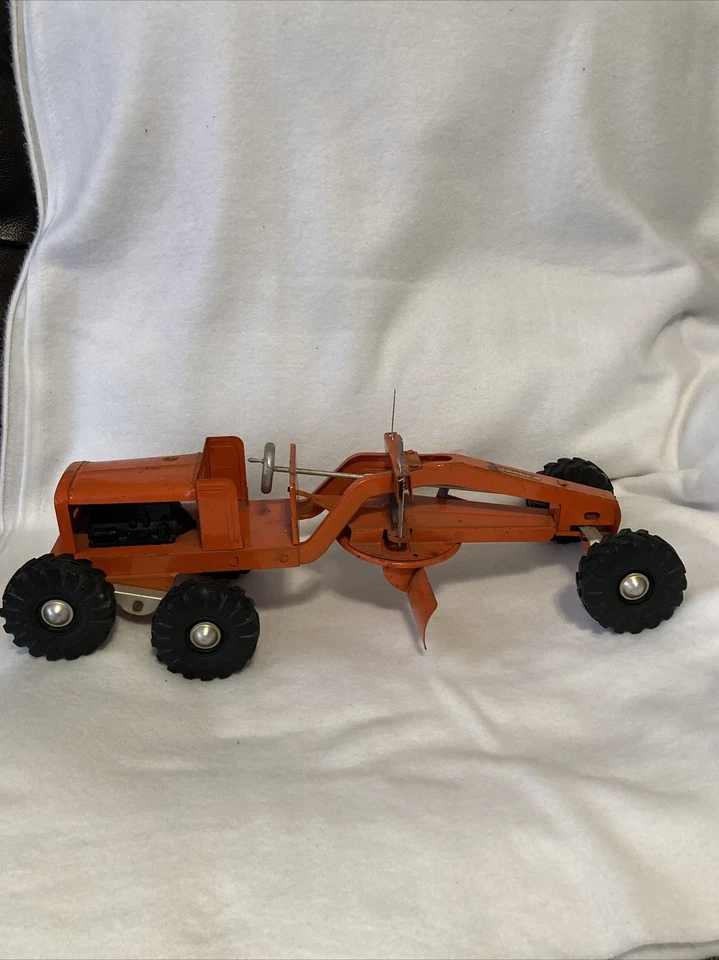 WYANDOTTE 1950’S ROAD POWER GRADER ACERO PRENSADO JUGUETE NEUMÁTICOS DE GOMA Foto 3 de 4