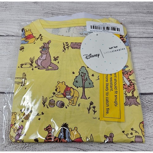 NIB Little Sleepies Winnie The Pooh Two Piece Pajama Set Size 4T