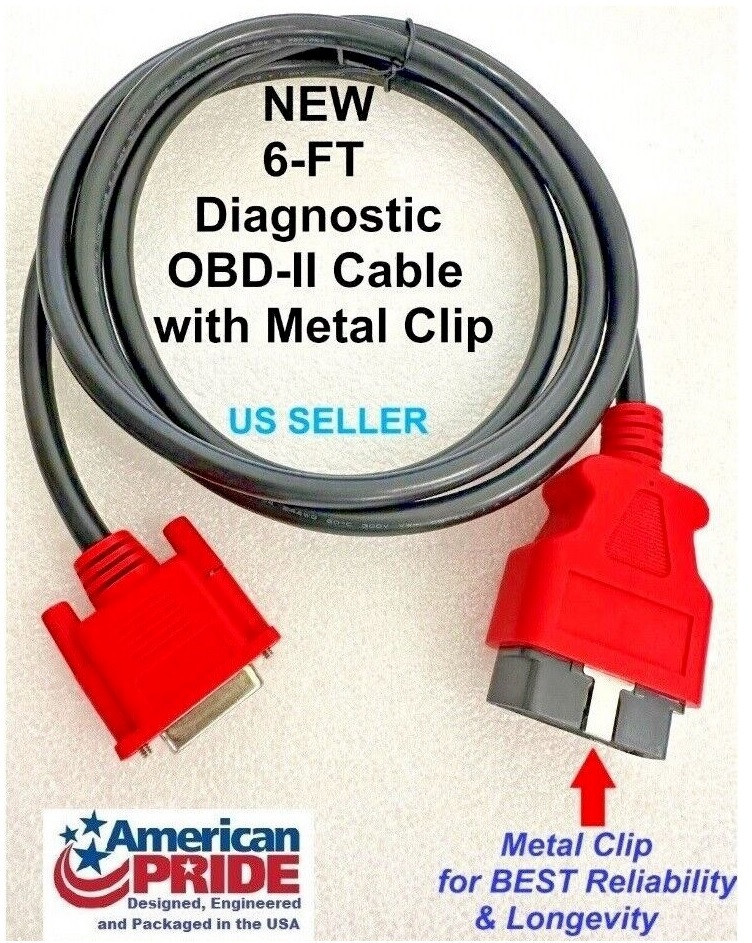 6FT OBDII OBD2 Cable Compatible with Snap on DA-4 for VERUS EDGE