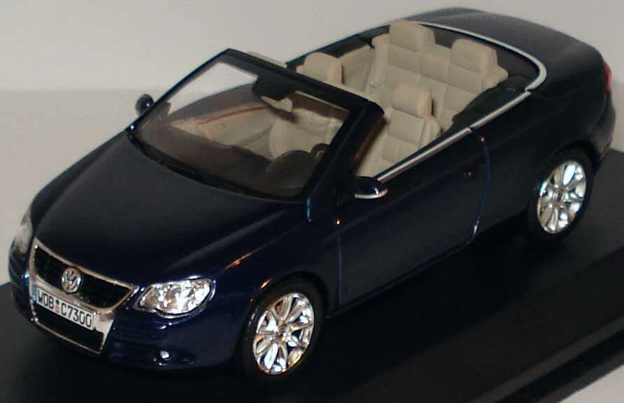 VW EOS V6 2005 CABRIOLET DARK BLUE METALLIC NOREV 1/43 VOLKSWAGEN 1F0099300D5Q - Photo 2/4
