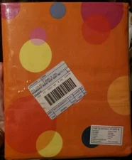 The Company Store Classic Percale TWIN Flat Sheet ORANGE CONFETTI  E2M3 T ORA