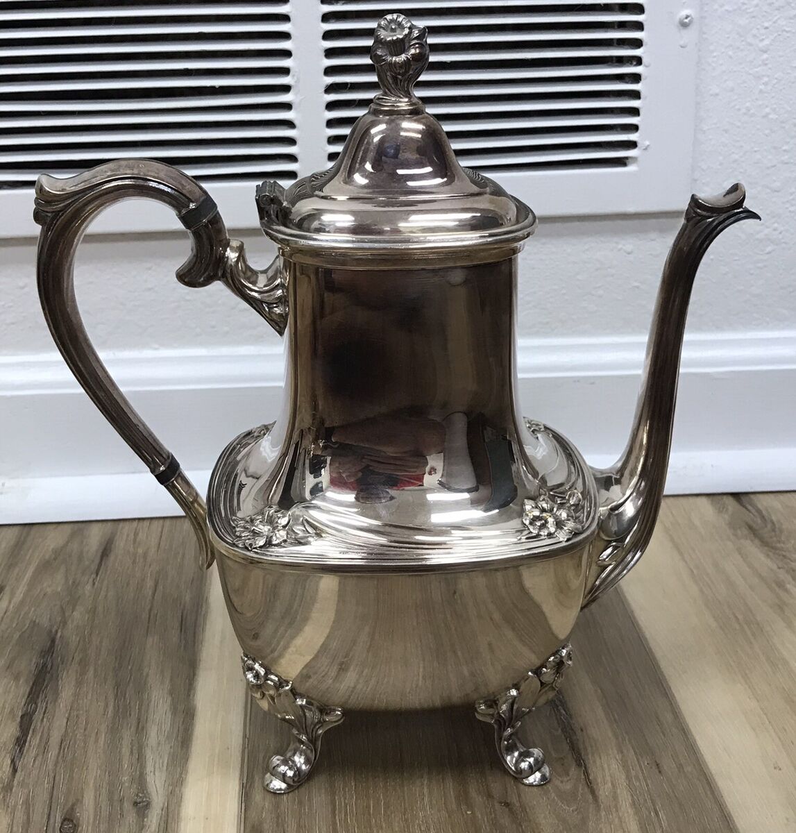 5pc Daffodil Pattern 1847 Rogers Bros Silver Plate Tea 5pc Daffodil Pattern 1847 Rogers Bros Silver Plate Tea