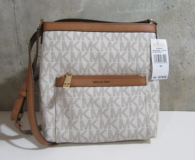 Michael Kors Morgan Medium Messenger Crossbody Bag Vanilla