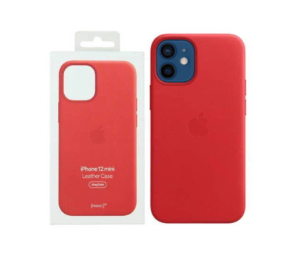 OEM Genuine Official Apple Leather MagSafe Case For iPhone 12 Mini (PRODUCT) RED