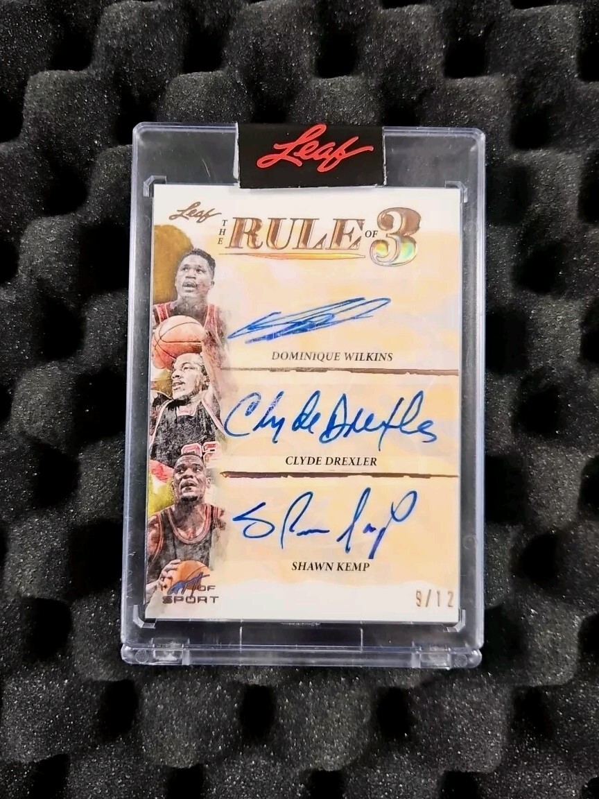 Shawn Kemp autograph Rule of 3 Dominique Wilkins auto Clyde
