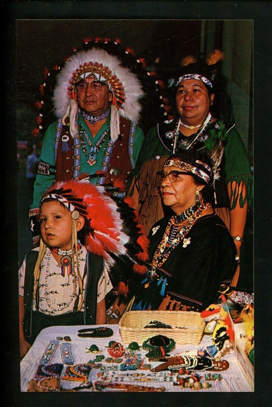 Native Americana postcard Seneca Indian Family, Allegany Indian