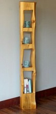 Live Edge White Cedar Book Shelf