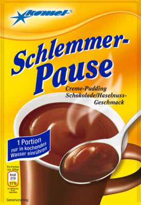 Komet Tassenpudding Schlemmerpause Pudding Schokolade Haselnuss Schokopudding 