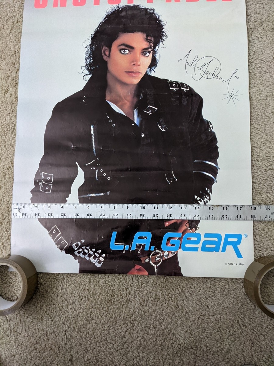 RARE Vintage 1989 LA Gear Michael Jackson Wall Promotional Poster