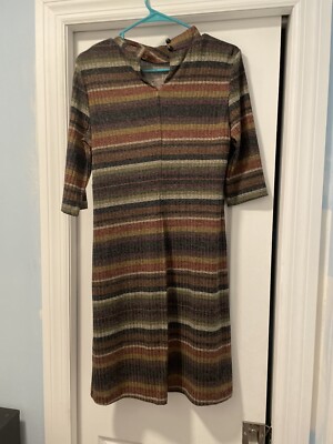 New Medium, Emma & Michele Long Stripped Dress | eBay