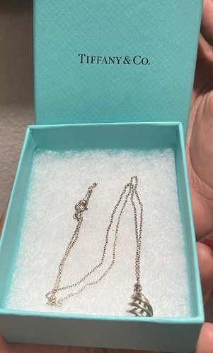 Tiffany & Co Sterling Silver Venezia Luce Pendant Necklace 16.5” Authentic - Picture 1 of 8