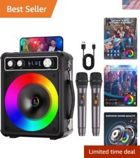 HD Stereo Portable Karaoke System with LED Light Effects   Perfect for Parties