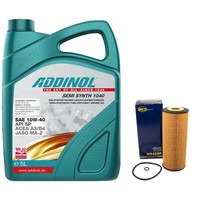 MotoröL Set 10W-40 Addinol 5 Liter + ÖLfilter SH 420 P FüR Audi Seat Skoda VW