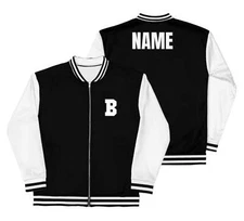 Personalized Kids Bombers Jacket with Initials & Custom Name/Number – Customized