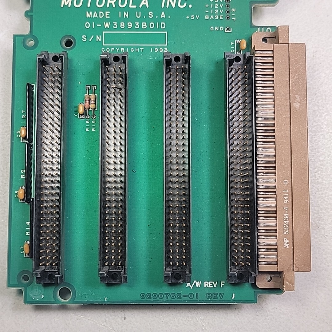 VINTAGE 1993©️ MOTOROLA CPU BACKPLANE MUPAC 9291871 94-VO L-9486