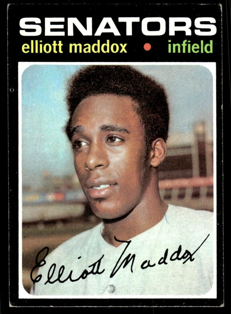 1971 Topps Elliott Maddox Rookie Washington Senators #11