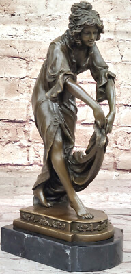 C J R Colinet Unterzeichnet Bronze' Schal Tänzer' Kunst Deko Sammlerstück Figur