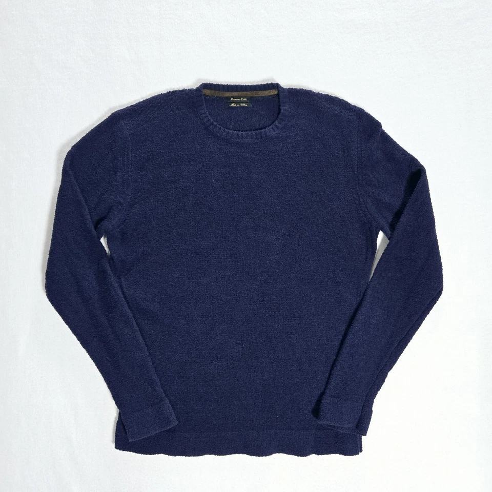 Massimo Dutti Sweater Size XL Womens Long Sleeve Pullover Navy Blue Crew Neck - Image 2 of 4