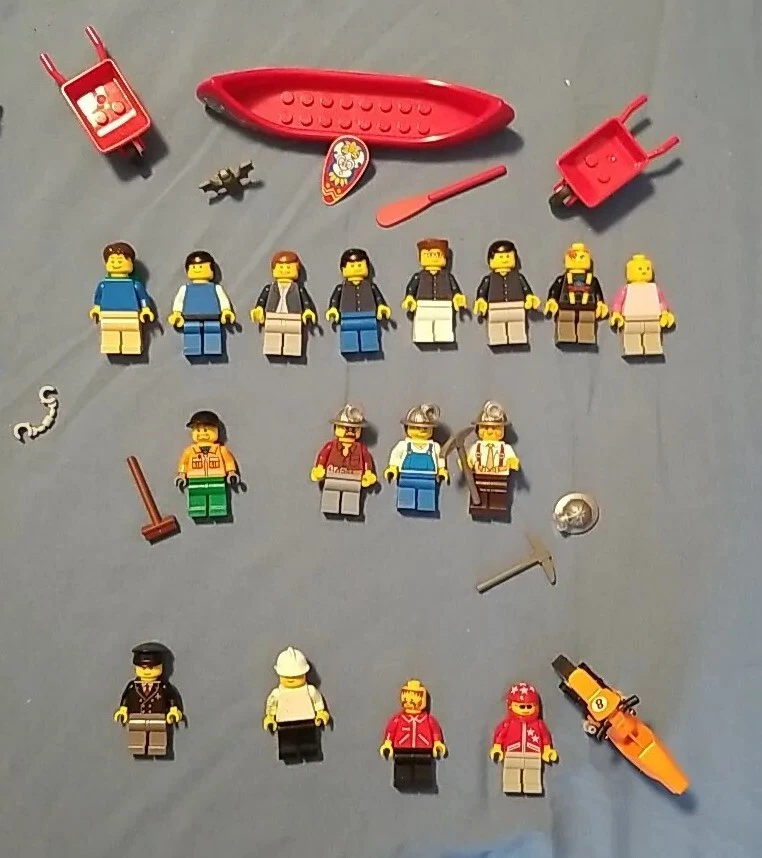 Lote de 42 minifiguras Lego City/Town, Lego Coast Guard, mineros, mecánica + ¡Más! Foto 3 de 4