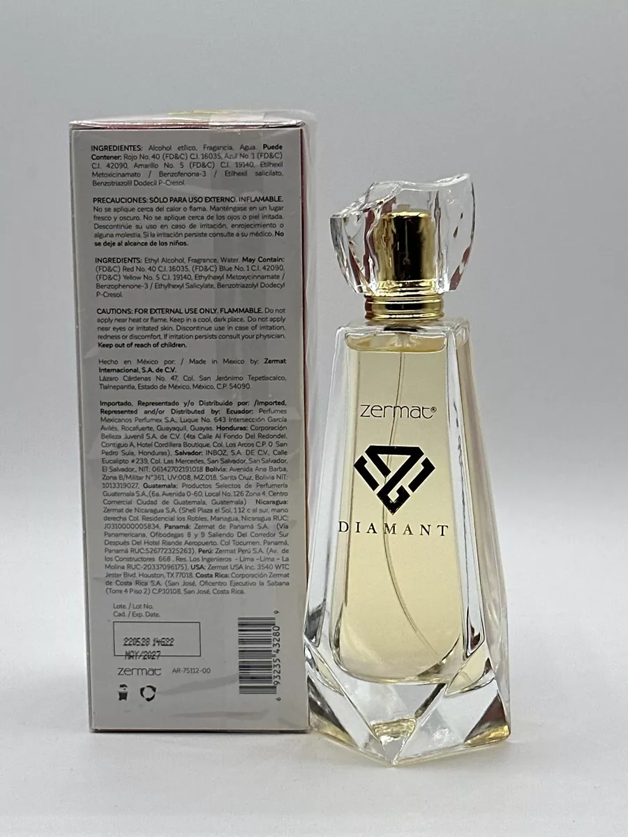 Zermat Fragancia DIAMANT. New. for Women,Perfume para Dama. 3.3