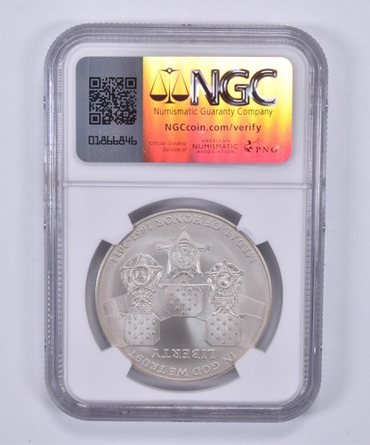 2011-S Medal Of Honor Commemorative Dollar MS70 NGC Brown Label - Picture 2 of 5