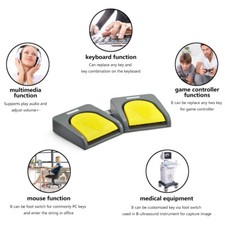 Double USB Foot Switch Control One Key Customized Computer Keyboard Action Pedal