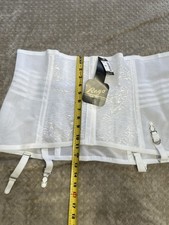 RAGO 7X144 Open Bottom Girdle Firm Shaping 4 Suspenders - White