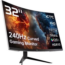 32 inch 240Hz Curved Gaming Monitor 1500R 1080P 125 sRGB 1ms, Freesync/G-syn...