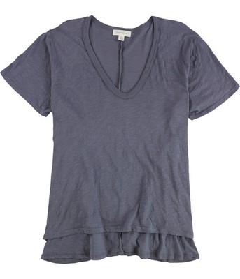 Treasure & Bond Womens Solid Basic T-Shirt, blue, Plus Size, 2X