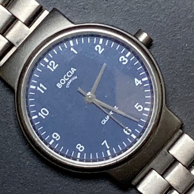 Boccia Titanium Quartz Watch Swiss New Battery 34mm 7'' length