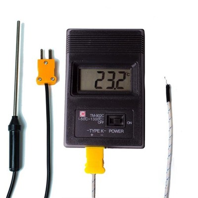 Digital Thermometer K-Typ mit Temperaturfühler und Tauchfühler bis 700°C