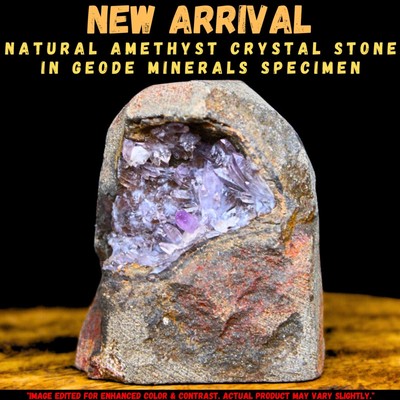 Natürlicher Amethyst Kristall Cluster Quarz Druzy Geode Rau Edelstein...