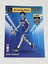 2021-22 Hoops Basketball Arriving Now #11 - Keon Johnson - Los Angeles Clippers