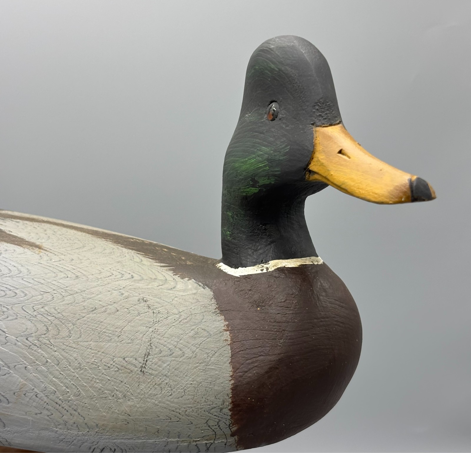 SIGNED TOM HUMBERSTONE (UPSTATE NY) TURNED HEAD MALLARD DRAKE - EXC COND