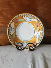 Solimene Vietri Italy s/m Pasta/Serving Bowl Dove Orange 8-3/4”