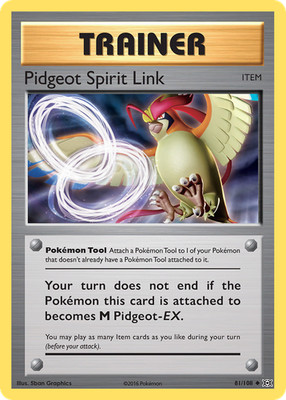 Pidgeot Spirit Link 81/108 Evolutions Uncommon Pokemon NM/M