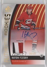 2017 SP Game Used Red Spectrum Premium Materials /15 Haydn Fleury #125 Auto 5vt
