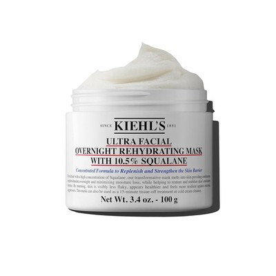 Kiehl's Ultra Facial Overnight Hydrating Face Mask with 10.5% Squalane, Deeply H