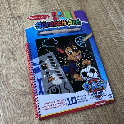 Melissa & Doug Paw Patrol Scratch Art Kit - Chase - Aktivitätsspielzeug für Kinder Alter 5+
