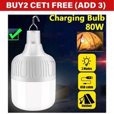 Image of USB Rechargeable LED Camping Light Tent Lantern Outdoor Super Bright Night Lamp