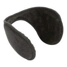 Winter Earmuffs Behind-the-Head Fleece Insulated Unisex Ear Warmers Black OSFM