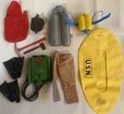 Vintage 1960's G.I. GI JOE PARTS ACCESSORIES LOT Scuba Raft Etc. LOOK