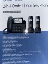 Panasonic KX-TGF852B 2-in-1 Corded  Cordless Phone System -COMPLETE SET